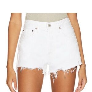 Agolde Parker white jean shorts size 25